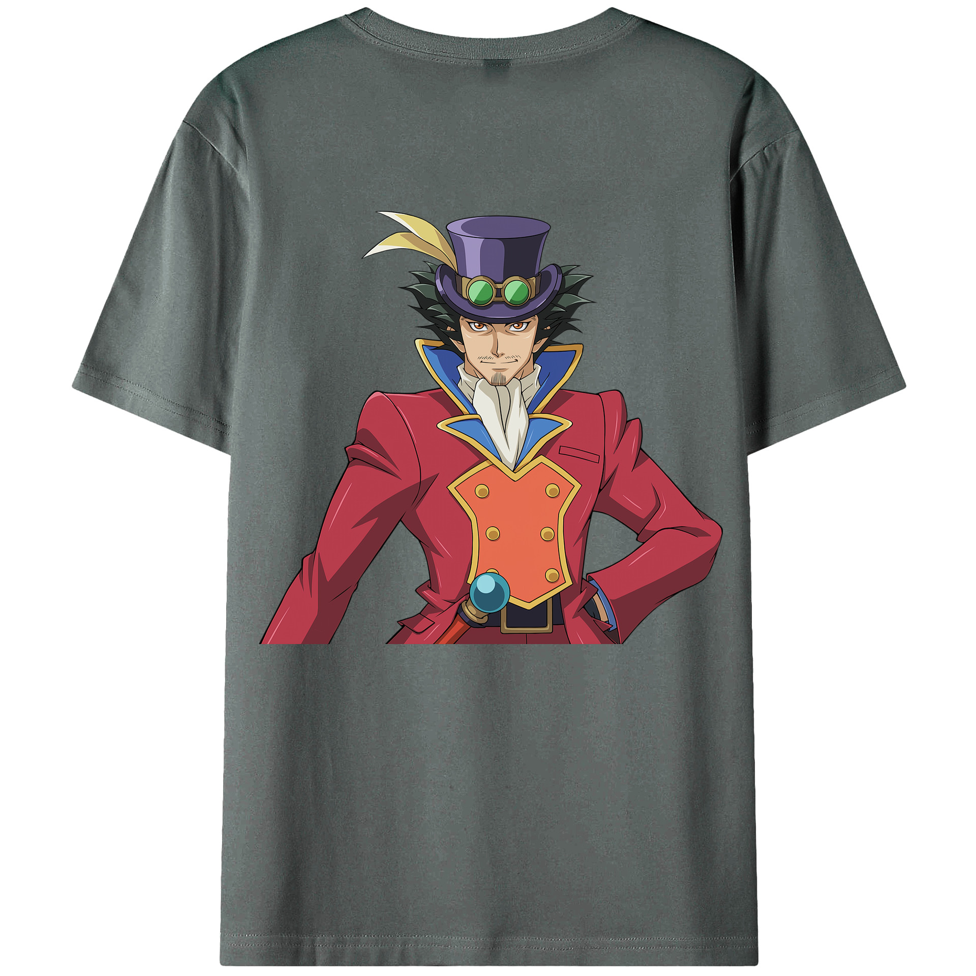 （画像用） 遊☆戯☆王 Yu-Gi-Oh! 綿100％ メンズ半袖Tシャツ（バックプリント） 通気性